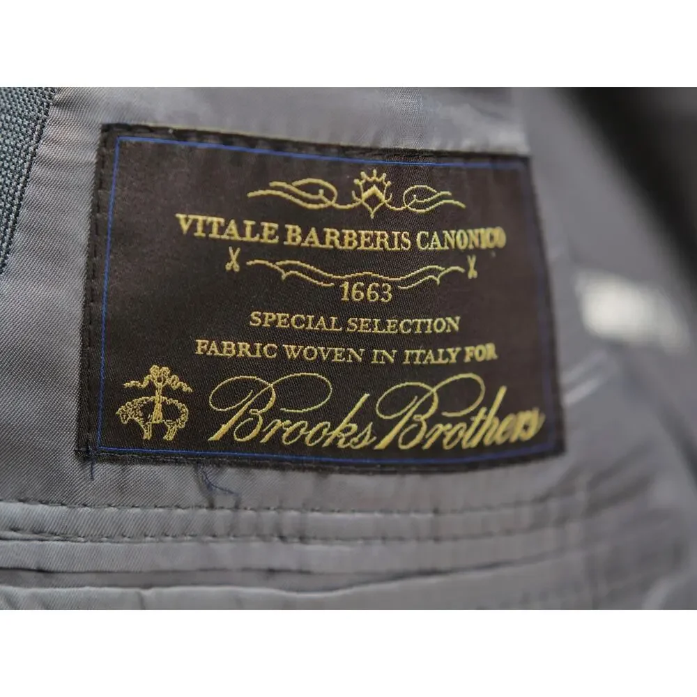 Brooks Brothers Men's Sport Coat Blazer 44L W38 Regent 1818 Gray Wool‎
